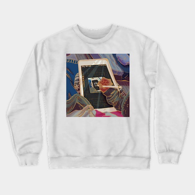 Drawing on a Friday Crewneck Sweatshirt by SosiCreatesArt